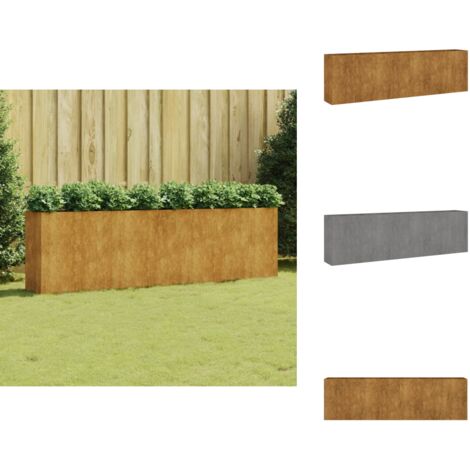 Jardinière Lit Surélevé De Jardin 100x50x36 Cm Acier Corten WVGQ6713 - 11