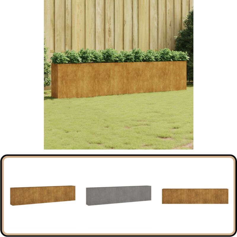 Vidaxl - Lit surélevé de jardin 360x40x80 cm acier corten - Jardiniere Exterieur - Pot De Fleurs Extérieur - Lit Surélevé Jardin - Bac Plante - Acier