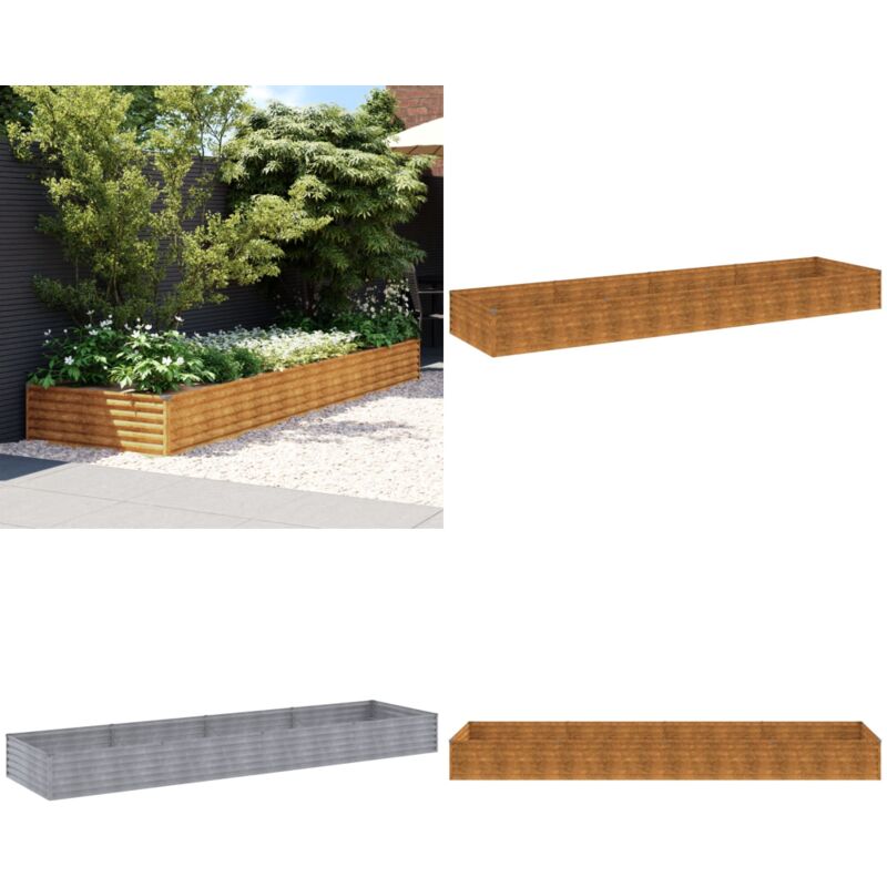Vidaxl - Lit surélevé de jardin 387x100x36 cm acier corten - Jardiniere Exterieur - Bac a Fleurs - Lit Surélevé Jardin - Acier Corten - Plante