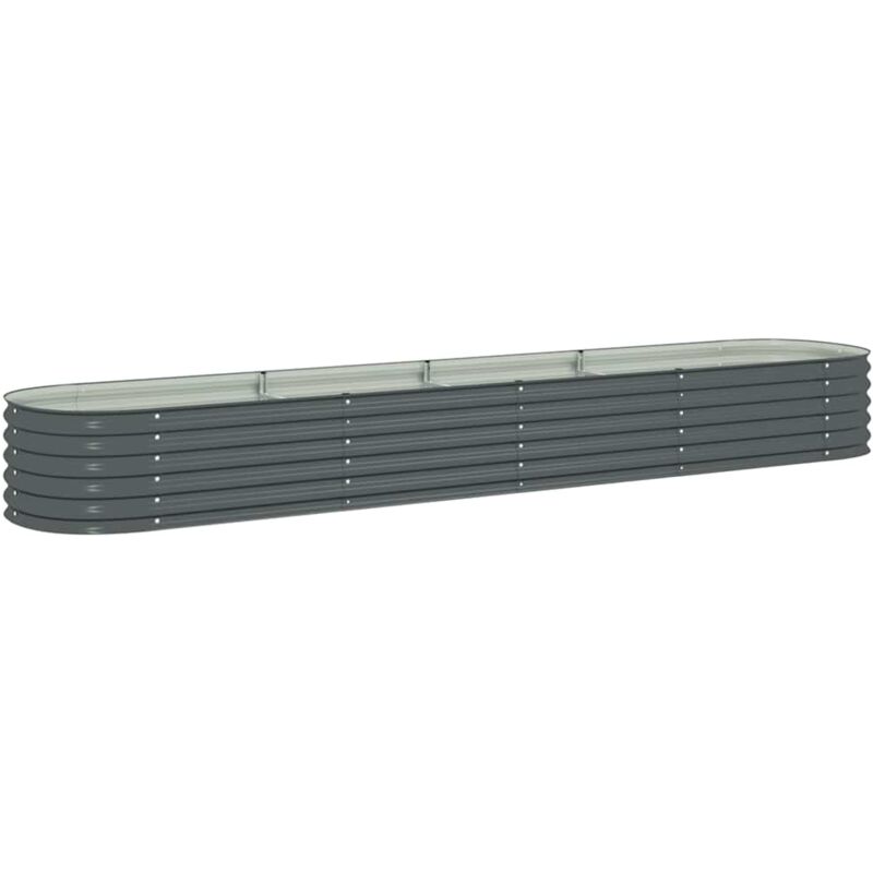 Vidaxl - Lit surélevé de jardin 400x80x44 cm Acier galvanisé Gris