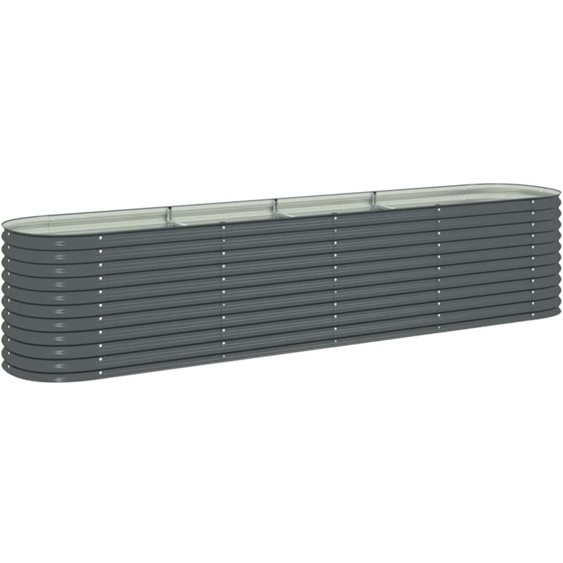 Vidaxl - Lit surélevé de jardin 400x80x81 cm Acier galvanisé Gris