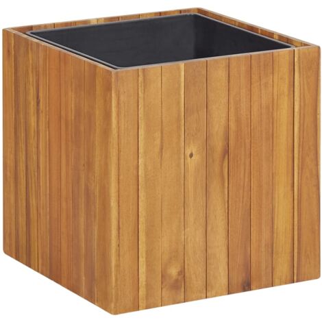 Bois Massif d'Acacia Jardinière Bac à Plante Pot à Fleurs Multi-taille vidaXL