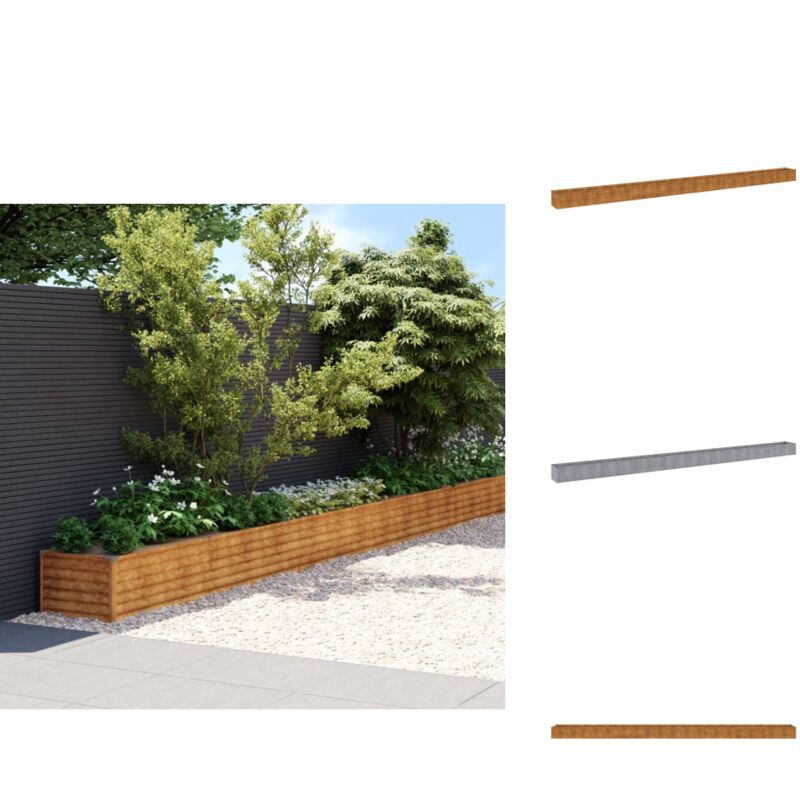 Vidaxl - Lit surélevé de jardin 770x50x36 cm acier corten - Lit Surélevé - Jardin - Balcon - Patio - Acier Corten