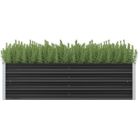 Lit surélevé de jardin Anthracite 160x40x45 cm Acier galvanisé