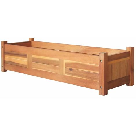 Lit surélevé de jardin Bois d'acacia 100x30x25 cm