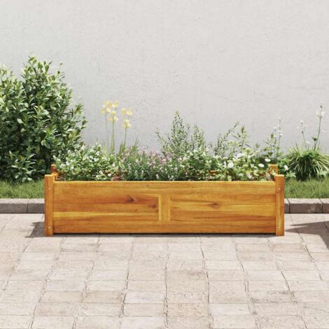 Lit surélevé de jardin Bois d'acacia 100x30x25 cm