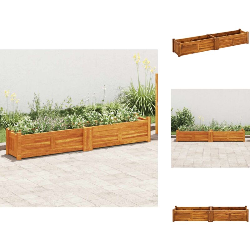 Lit surélevé de jardin Bois d'acacia 150x30x25 cm - Jardinière En Bois - Jardinière Extérieure - Bac À Plantation - Pot De Fleurs - Bac À Fleurs