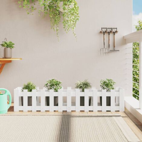 Lit surélevé de jardin design de clôture 150x30x30 pin massif