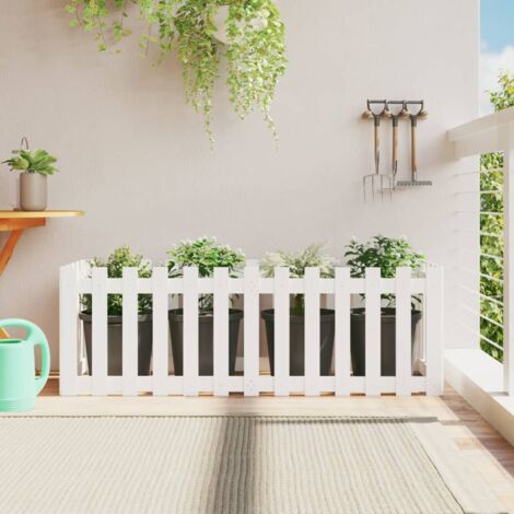 Lit surélevé de jardin design de clôture 150x50x50 pin massif