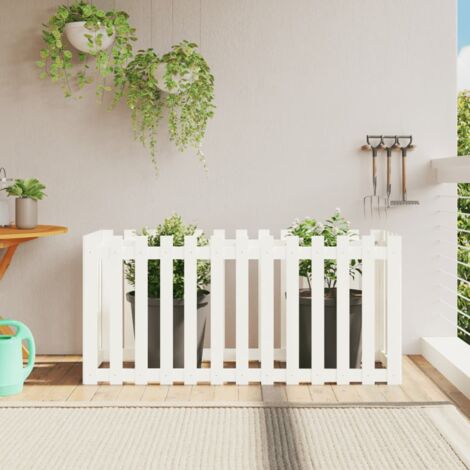 Lit surélevé de jardin design de clôture 150x50x70 pin massif