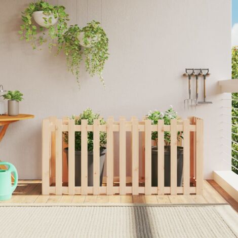 Lit surélevé de jardin design de clôture 150x50x70 pin massif