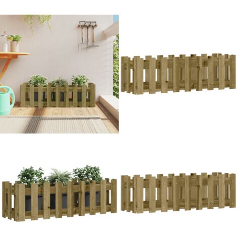 Lit surélevé de jardin design de clôture bois de pin imprégné - Lit Surélevé - Jardin - Bois - Pin - Jardinerie - Home & Living
