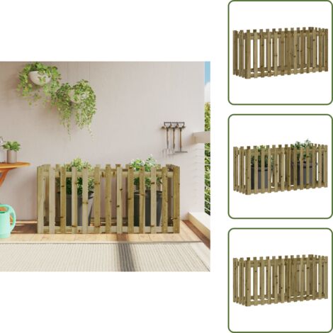 Lit surélevé de jardin design de clôture bois de pin imprégné - Lit Surélevé Jardin - Jardinière Bois - Bac Plante Extérieur - Planter Bois - Décoration Jardin