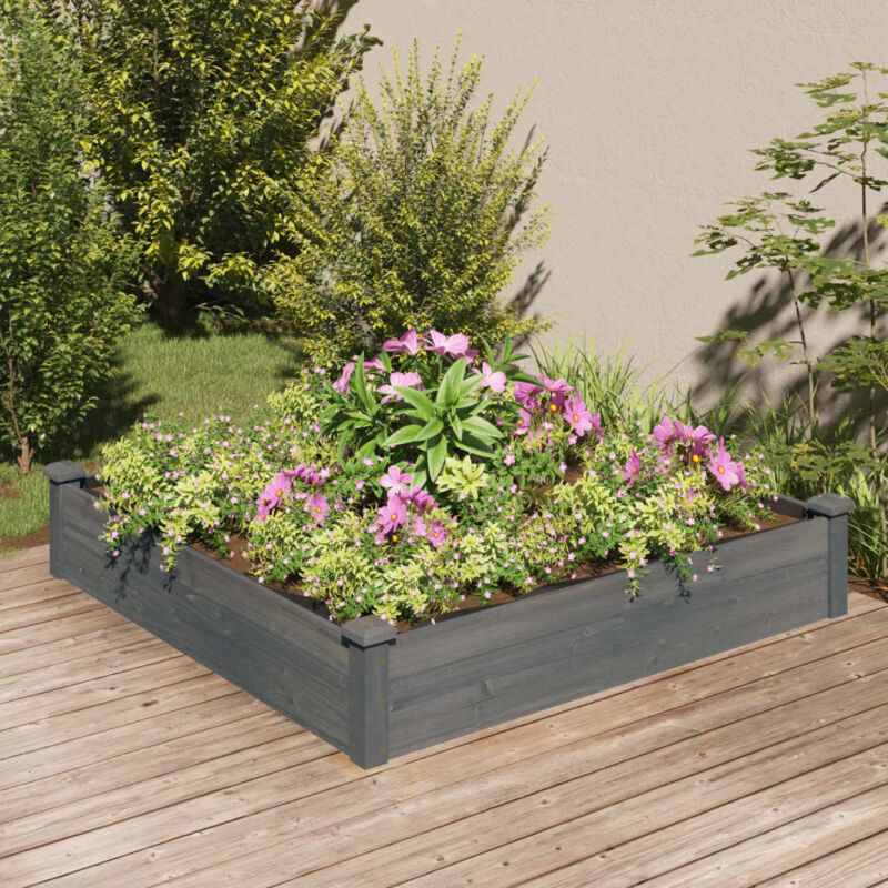 Vidaxl - Lit surélevé de jardin doublure 120x120x25 cm bois massif sapin