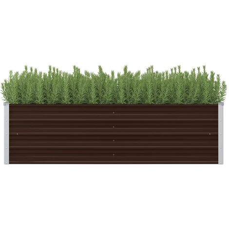Lit surélevé de jardin Marron 160x40x45 cm Acier galvanisé