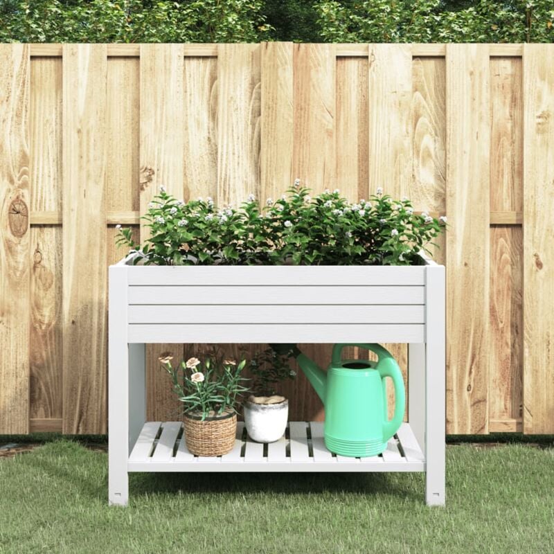 Vidaxl - Lit surélevé de jardin blanc 110x45x79 cm polypropylène