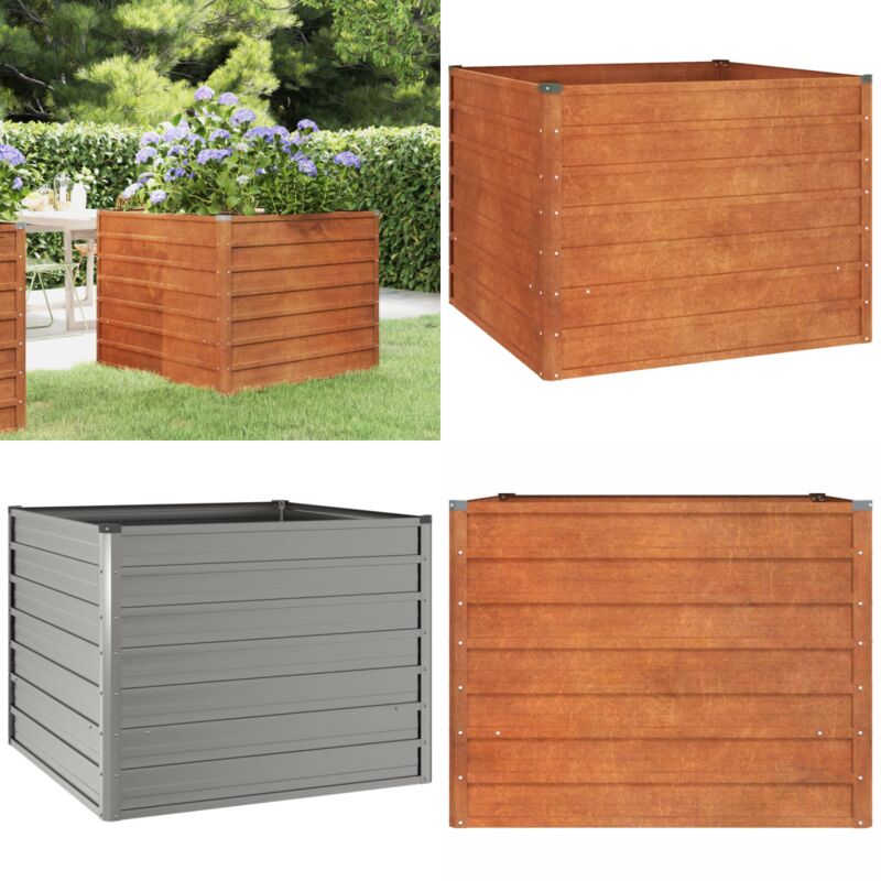 Vidaxl - Lit surélevé de jardin rouillé 100x100x77 cm acier corten - Jardiniere - Bac Acier - Plante Exterieur - Pot De Fleurs - Décoration Jardin