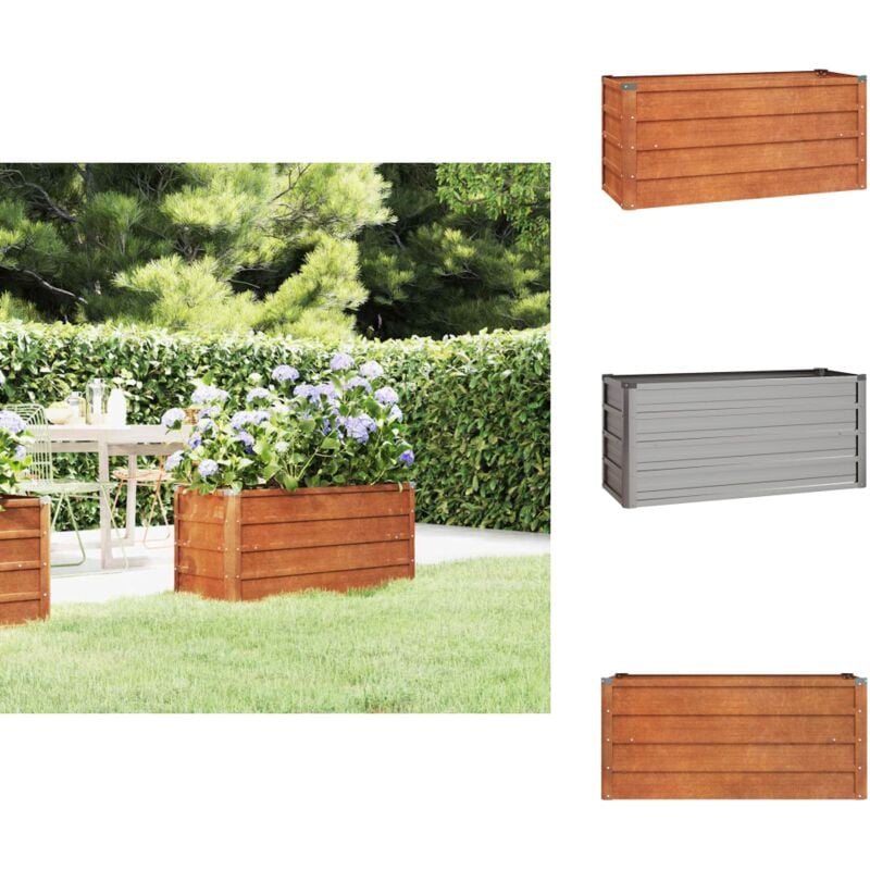 Vidaxl - Lit surélevé de jardin rouillé 100x40x45 cm acier corten - Jardiniere - Bac Acier - Plante Exterieur - Pot De Fleurs - Décoration Jardin