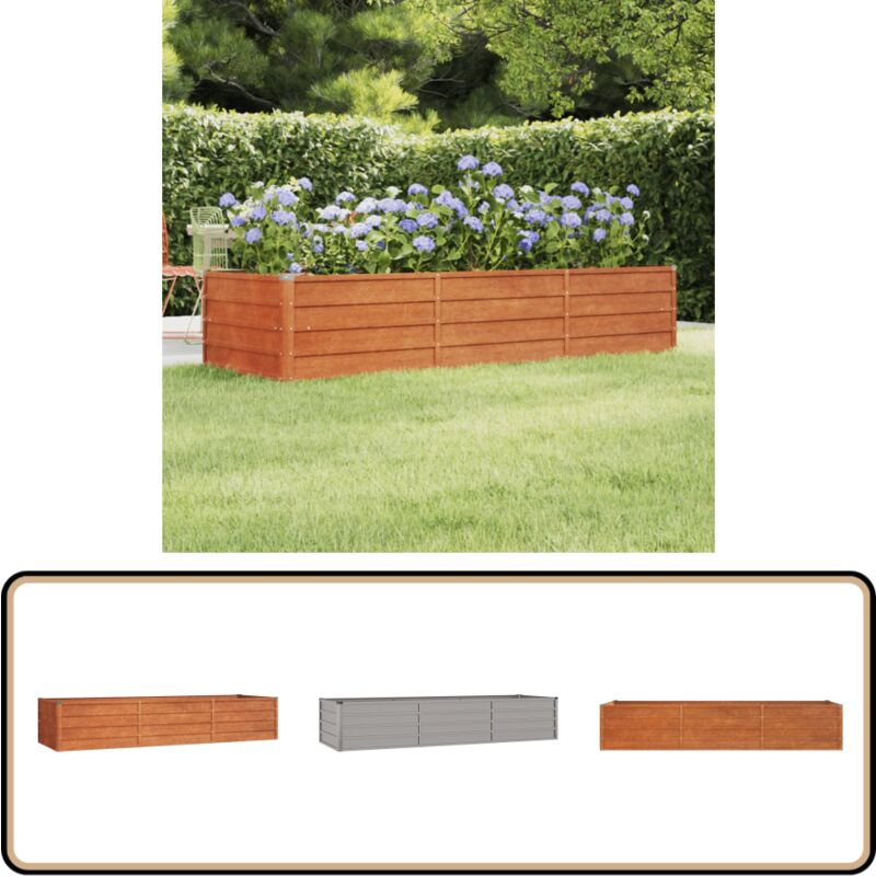 Vidaxl - Lit surélevé de jardin rouillé 240x80x45 cm acier corten - Jardiniere - Pot De Fleurs - Bac Acier - Acier Corten - Décoration Extérieur