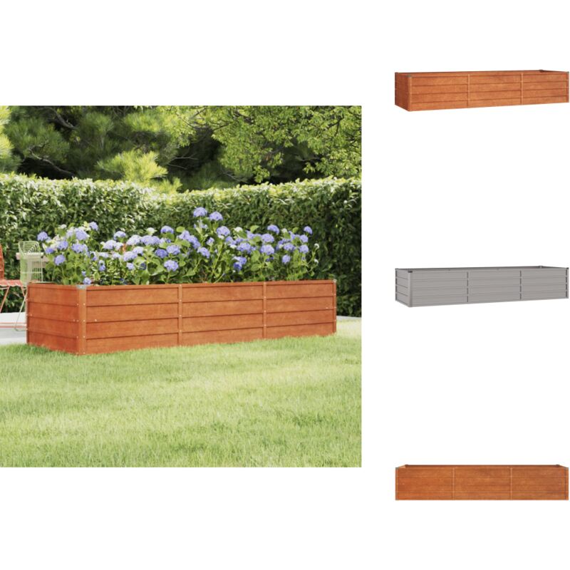 Vidaxl - Lit surélevé de jardin rouillé 240x80x45 cm acier corten - Jardiniere - Pot De Fleurs - Bac Acier - Acier Corten - Décoration Extérieur