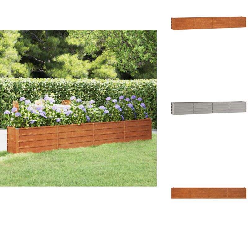 Vidaxl - Lit surélevé de jardin rouillé 320x40x45 cm acier corten - Jardiniere - Lit Surélevé - Acier Corten - Décoration Extérieur - Balcon