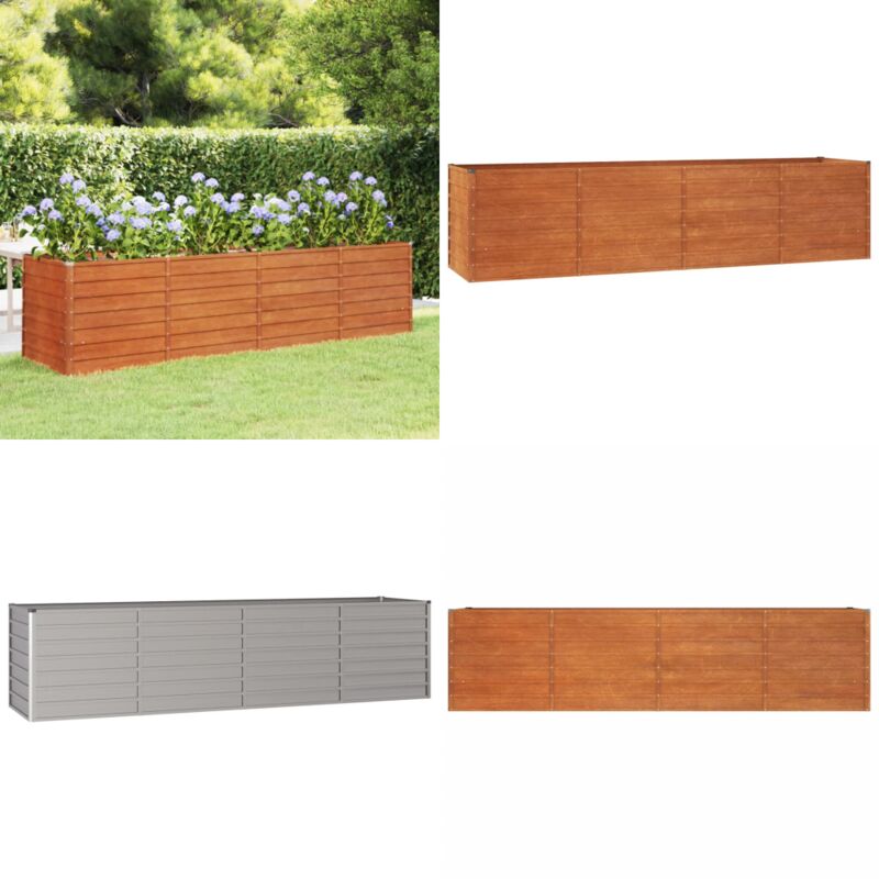 Vidaxl - Lit surélevé de jardin rouillé 320x80x77 cm acier corten - Jardiniere - Bac Plante - Planter - Acier Corten - Pot De Fleurs Extérieur - Home