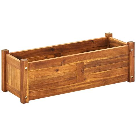 Lit surélevé de jardin，Jardinière，Pot de Fleurs Bois d'acacia 76x27,6x25 cm XZZZ157346