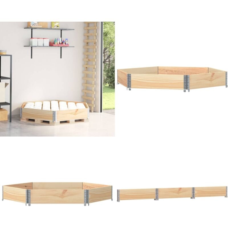 Lit surélevé hexagonale 160x160 cm bois de pin massif - Jardiniere Exterieure - Bac a Fleurs - Lit Surélevé - Jardin Design - Pot Plante - Home &
