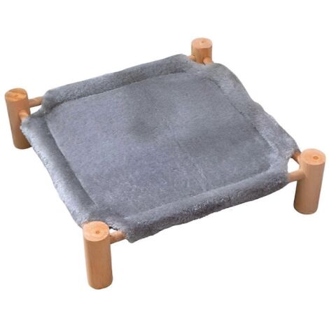 Lit surélevé pour animaux de compagnie, lit tabouret pour chats et chiens, chaise pour animaux de compagnie, gris foncé--