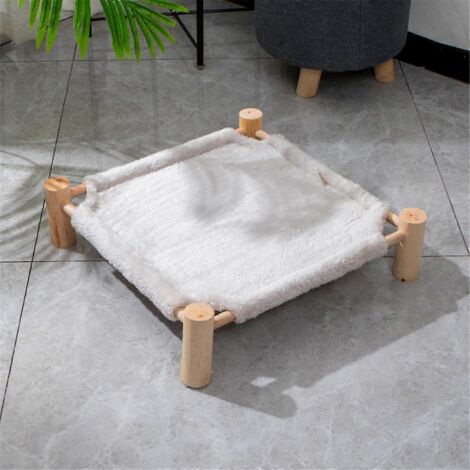 Lit surélevé pour animaux de compagnie, tabouret-lit pour chats et chiens, chaise pour animaux de compagnie, gris foncé