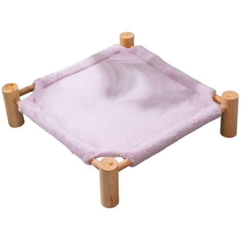 Lit surélevé pour animaux de compagnie, tabouret-lit pour chats et chiens, chaise pour animaux, violet clair