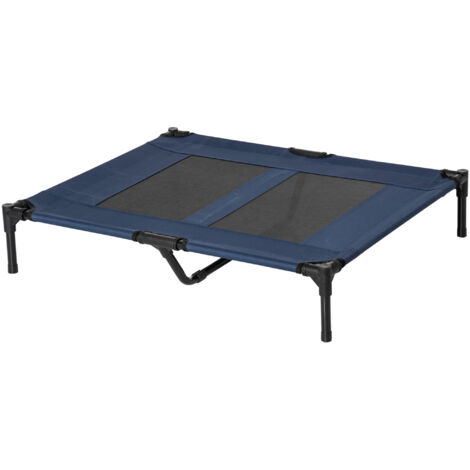 Lit surélevé pour chien chat, cadre en acier, tissu Oxford micro-perforé, lit de camp animal