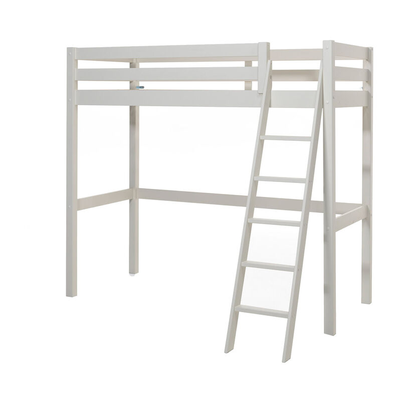M&s - Lit Mezzanine 90x200 Sommier Inclus Vipack Pino - Blanc