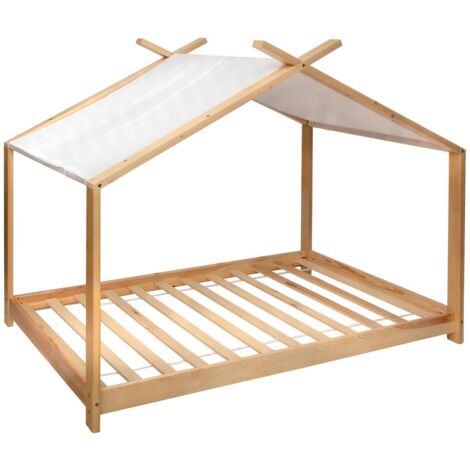 Lit tente enfant Ilan pin blanc 90x190cm - Atmosphera créateur d'intérieur