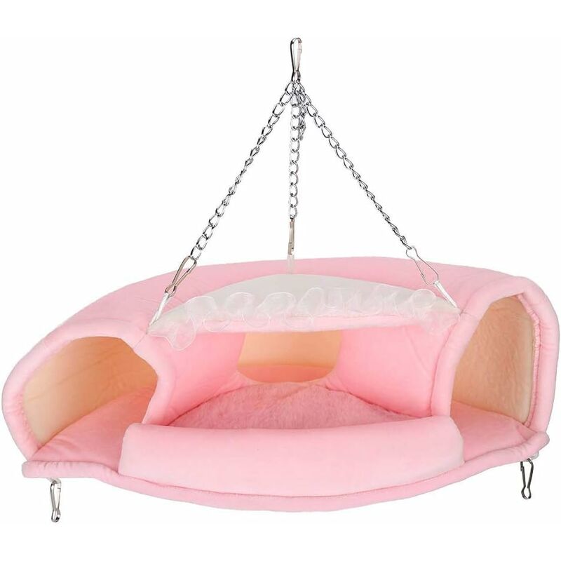 Abcrital - Lit Tunnel pour Animaux de Compagnie, Petits Animaux Suspendus Tunnel nid Hiver Chaud hamac Maison Cage Accessoires pour Hamster hérisson