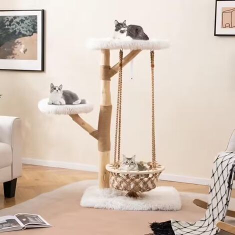 Lit tunnel pour chat d’intérieur – beignets de bagel, oreilles en papier froissé, jouet rond pour chatons et lapins, jupe de sapin de Noël, pliable et lavable