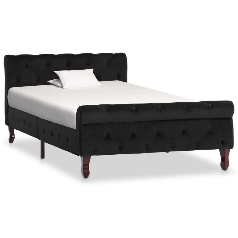 Vidaxl - Cadre de lit sans matelas noir velours 100x200 cm