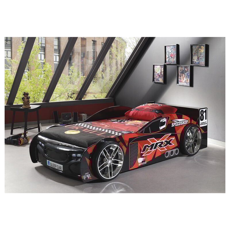 Les Tendances - Lit 90x200 mrx SleepCar Sommier inclus Vipack Car beds - Noir