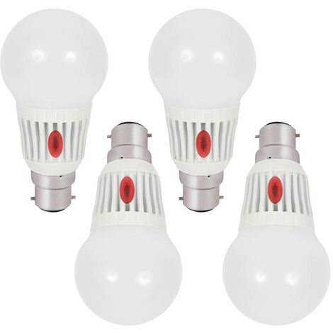 Litecraft 7W B22 Bayonet Cap Dusk Till Dawn LED Light Bulb Warm White - 4 Pack