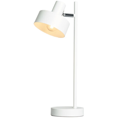 Litecraft Alyssa Task Table Lamp Adjustable 1 Light - White, Polished Chrome