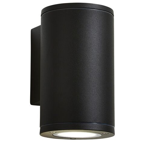 Litecraft Argo Up or Down Wall Light Outdoor LED Garden IP54 Fitting - Black