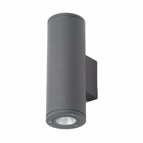 Litecraft Argo Wall Light Outdoor Up Down LED Garden Fitting - Anthracite