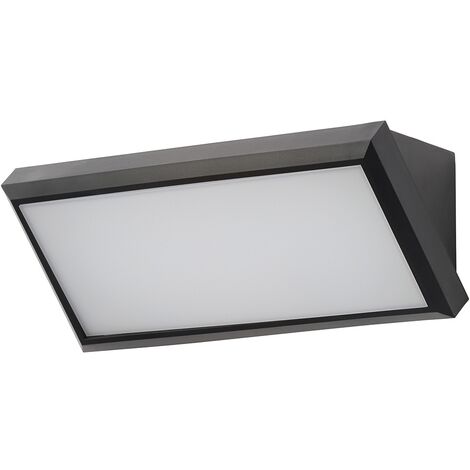 Litecraft Barrow Wall Light Outdoor LED Wedge Garden IP65 Fitting - Black