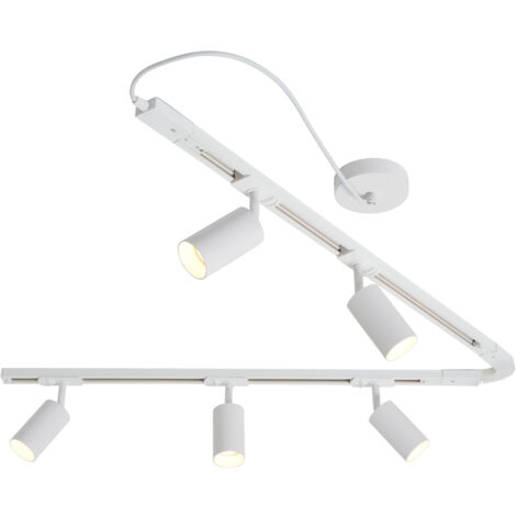Litecraft Bexley Track Light Flexible Metal 1.8m Kit with 5 GU10 Heads - White