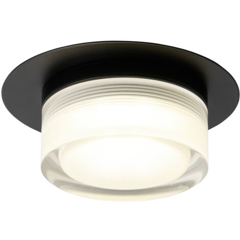 Litecraft Bolton Ceiling Light Bathroom IP44 5 Watt Flush or Recessed - Matte Black