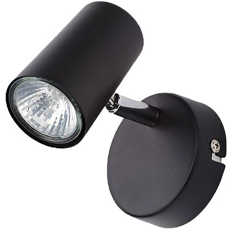 Litecraft Chobham Spotlight Adjustable Wall Ceiling Fitting in Black - 2 Pack