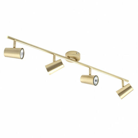 Litecraft Chobham Spotlight Bar Adjustable Ceiling 4 Light - Satin Brass