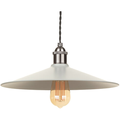 Litecraft Ciana Light Shade Wide Fisherman Easy Fit Lampshade - Matte Grey