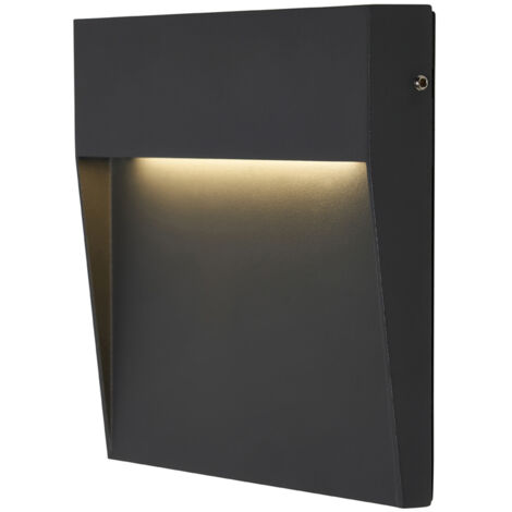 Litecraft Ciar Wall Light Outdoor Square 16cm 3W Integrated LED - Anthracite