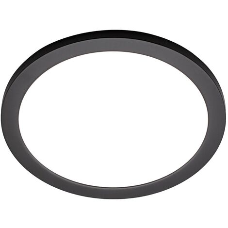 Litecraft Darly Ceiling or Wall Light Flush 24 Watt LED Fitting - Satin Black